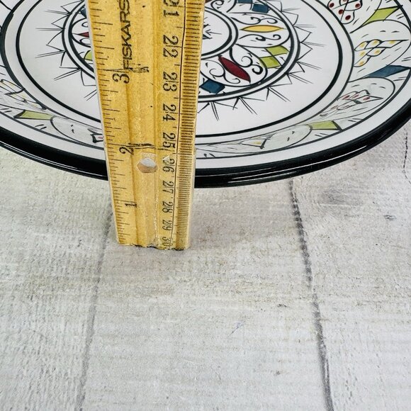 Tabletops Gallery GUADALAJARA Multicolor Diamonds Dots Dinner Plates Set OF 2 - Picture 8 of 16